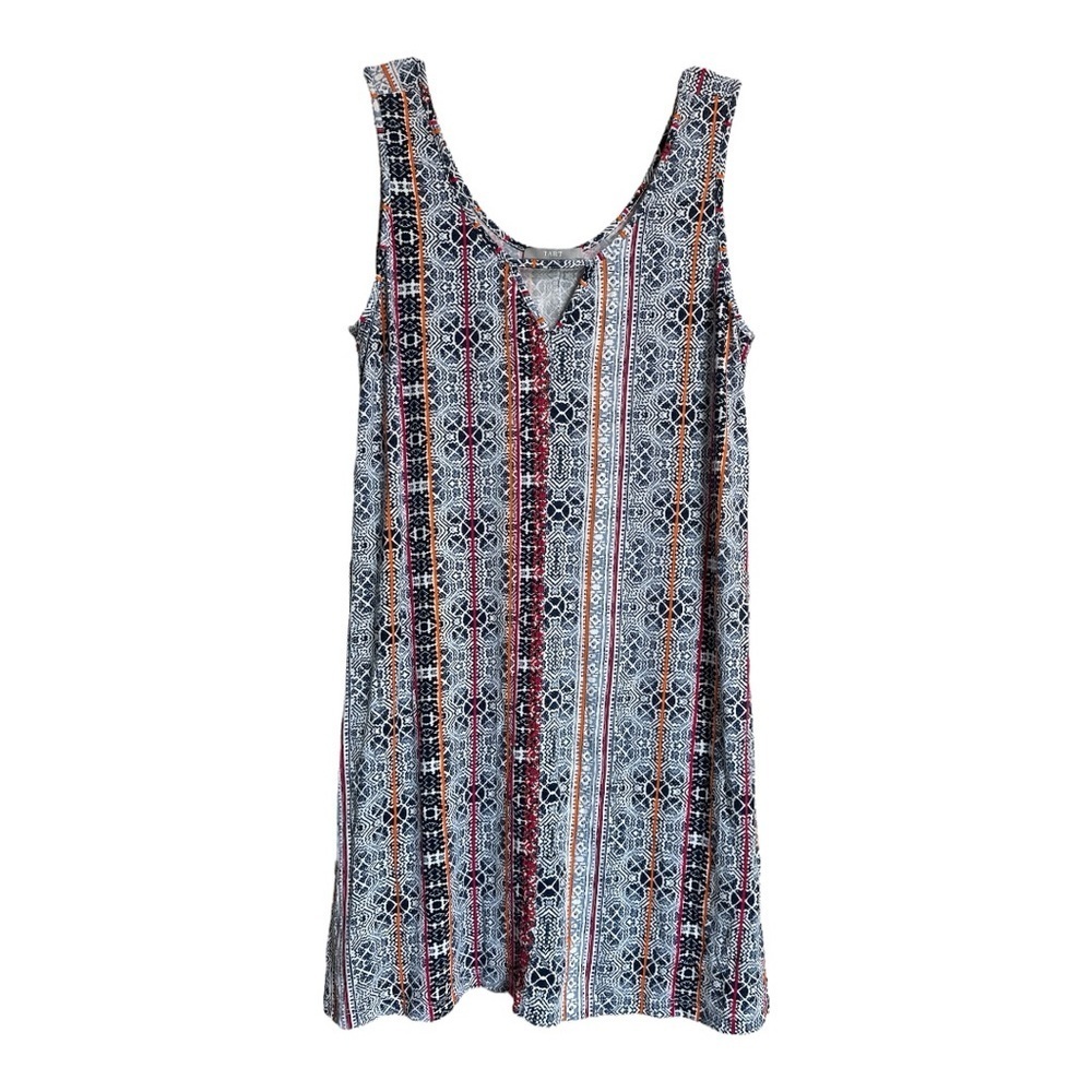 Tart Women’s Multicolor Sleeveless Patterned Dress / Sun Dress, Large